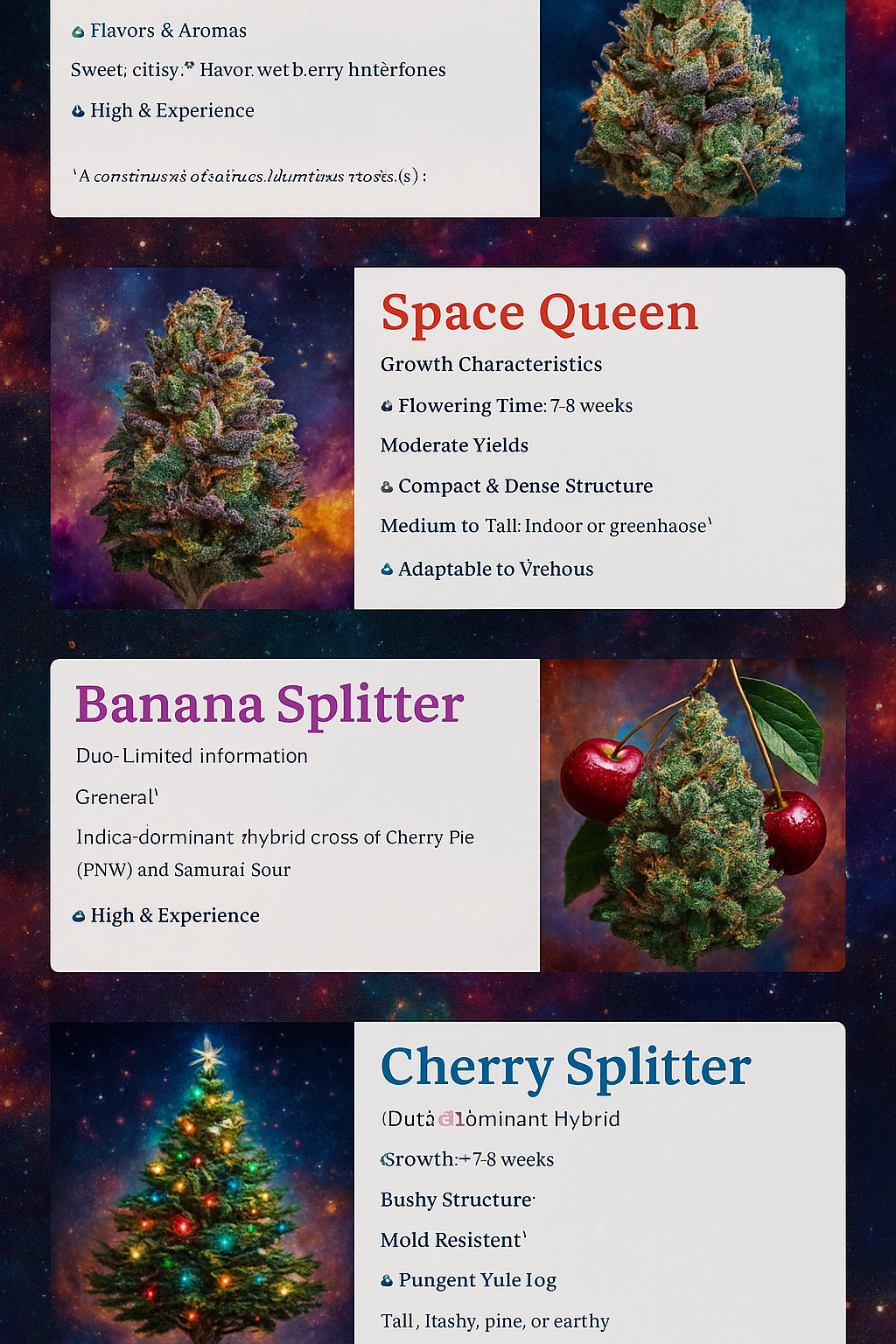 Jack Tripper cannabis bud with lemon slices and pine needles on cosmic background